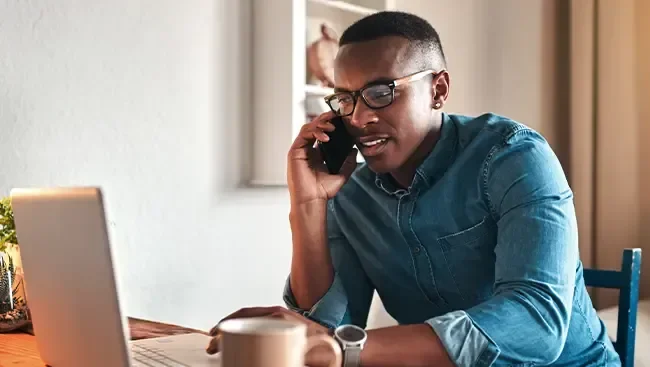 Man on the phone