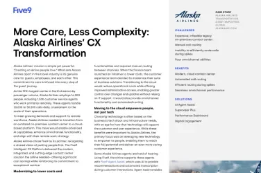 Five9 Case Study Alaska Airlines