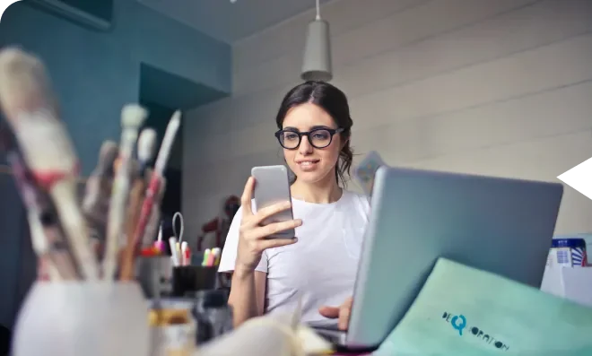 Woman looking at phone